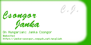 csongor janka business card